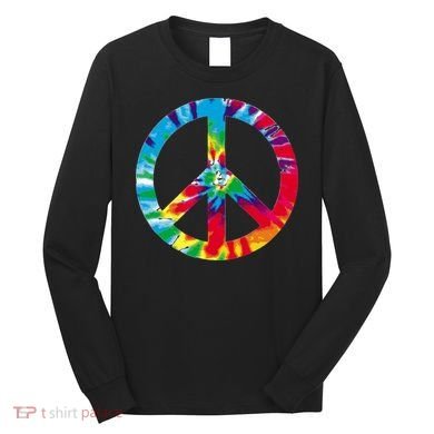 Tie Dye World Peace Sign Long Sleeve Shirt