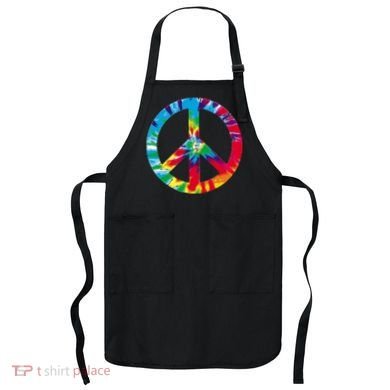 Tie Dye World Peace Sign Apron