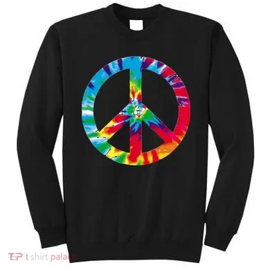 Tie Dye World Peace Sign Sweatshirt