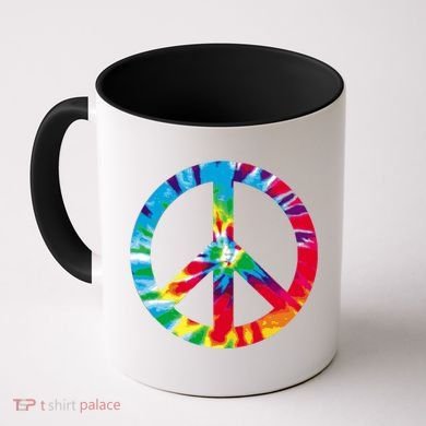 Tie Dye World Peace Sign Coffee Mug