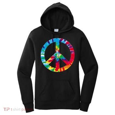 Tie Dye World Peace Sign Women's Hoodie