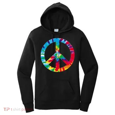 Tie Dye World Peace Sign Women's Hoodie