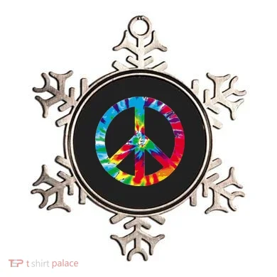 Tie Dye World Peace Sign Ornament