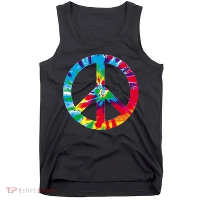 Tie Dye World Peace Sign Tank Top