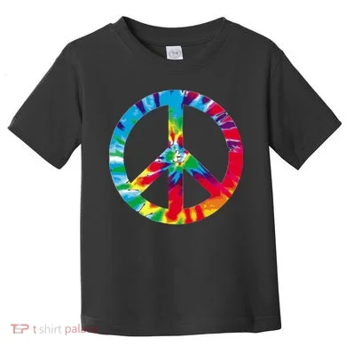 Tie Dye World Peace Sign Toddler T-Shirt