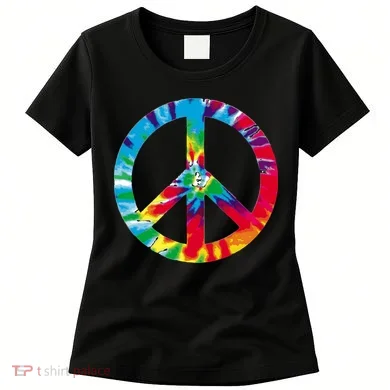 Tie Dye World Peace Sign Women's T-Shirt
