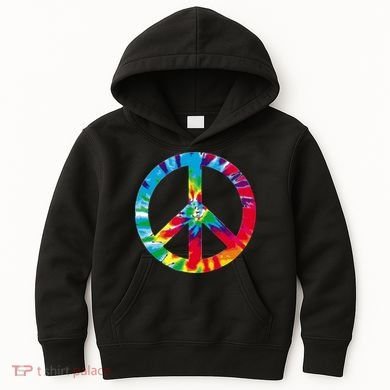 Tie Dye World Peace Sign Kids Hoodie