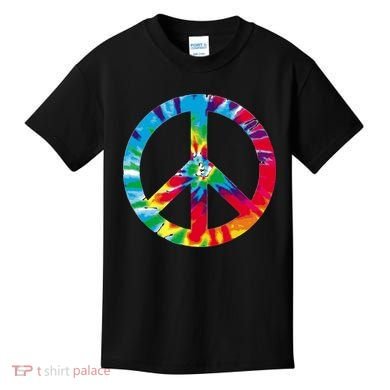Tie Dye World Peace Sign Kids T-Shirt
