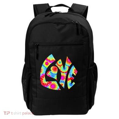 Tie Dyed Love Sign Logo Backpack