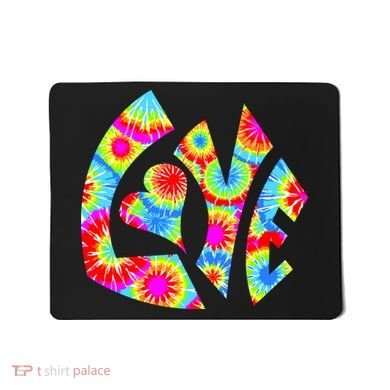 Tie Dyed Love Sign Logo Mousepad