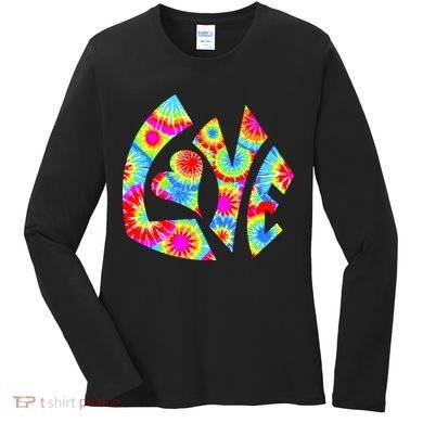 Tie Dyed Love Sign Logo Women's Long Sleeve Shirt