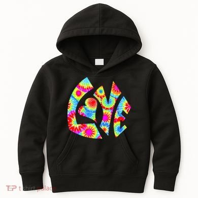 Tie Dyed Love Sign Logo Kids Hoodie