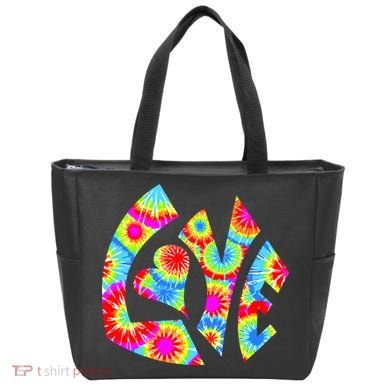 Tie Dyed Love Sign Logo Tote Bag