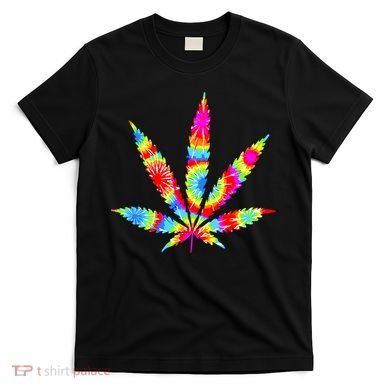 Tie Dyed Weed Symbol T-Shirt