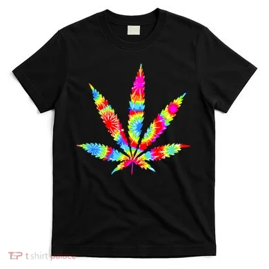 Tie Dyed Weed Symbol T-Shirt