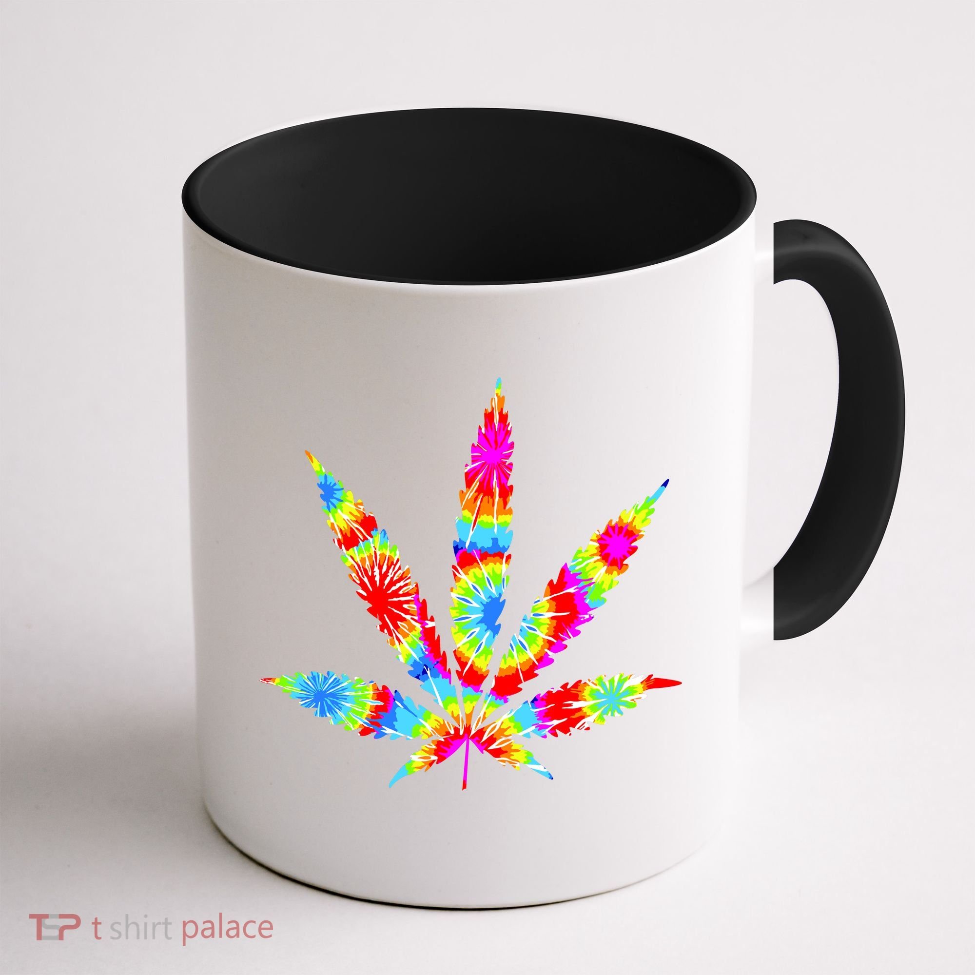 Tie Dyed Weed Symbol Coffee Mug