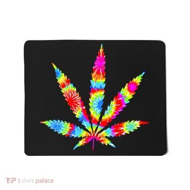 Tie Dyed Weed Symbol Mousepad