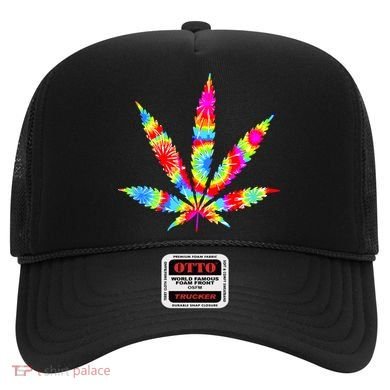 Tie Dyed Weed Symbol Hat