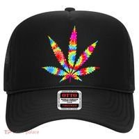 Tie Dyed Weed Symbol Hat thumb 0