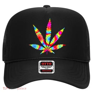 Tie Dyed Weed Symbol Hat