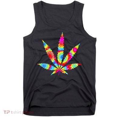 Tie Dyed Weed Symbol Tank Top