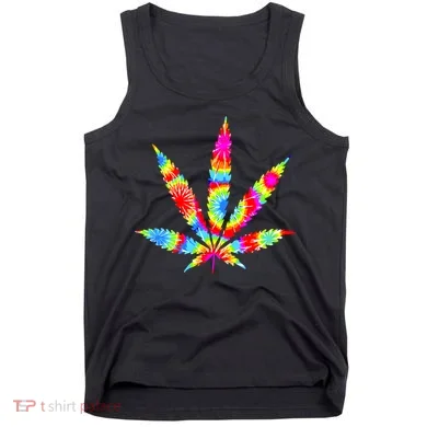 Tie Dyed Weed Symbol Tank Top