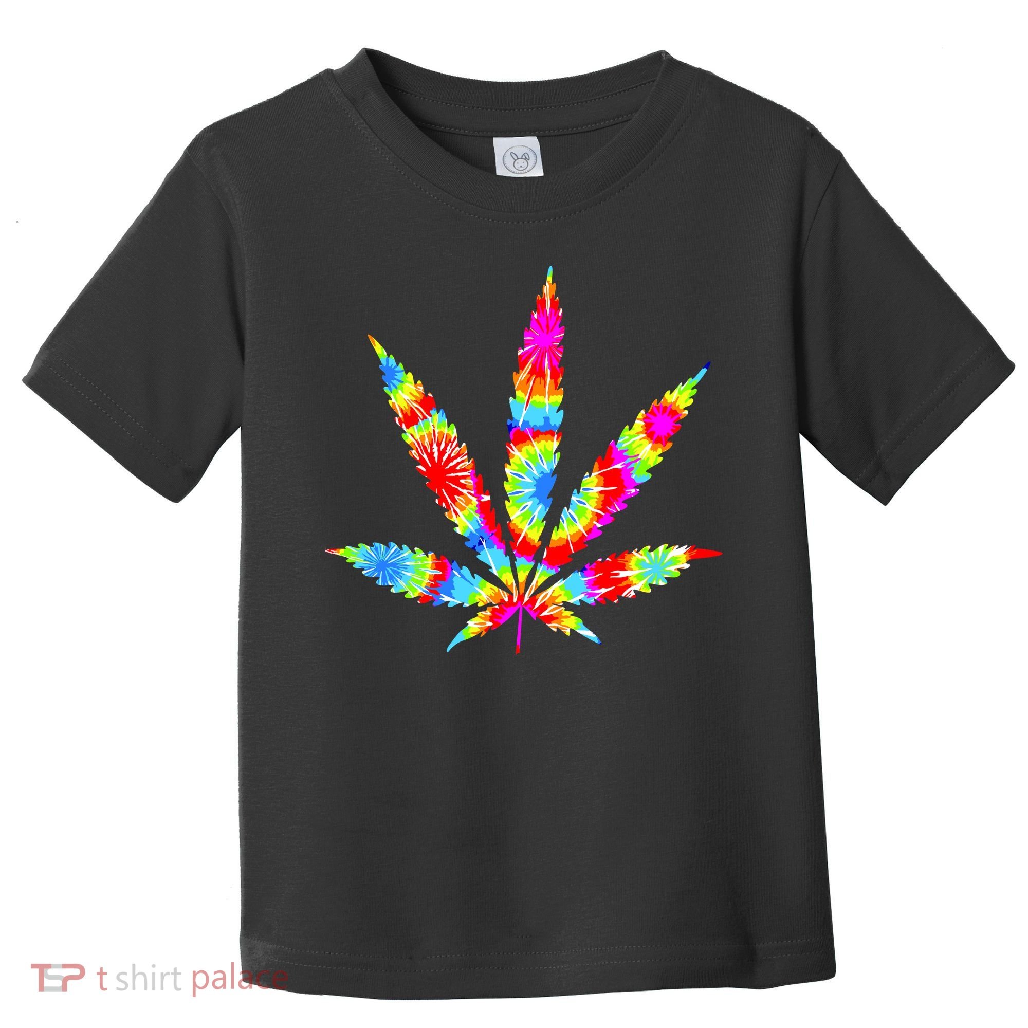 Tie Dyed Weed Symbol Toddler T-Shirt
