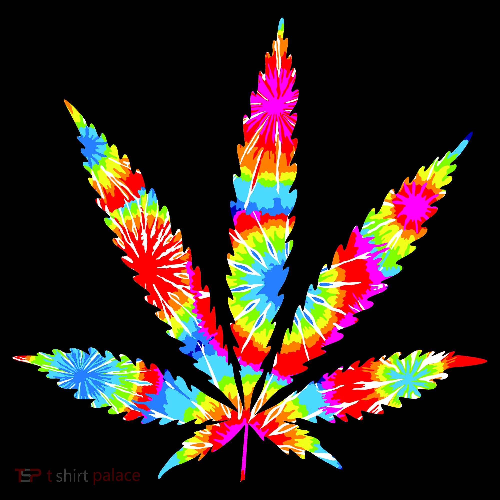 Tie Dyed Weed Symbol Visor