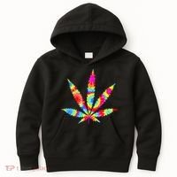 Tie Dyed Weed Symbol Kids Hoodie thumb 0
