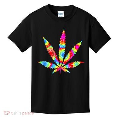 Tie Dyed Weed Symbol Kids T-Shirt