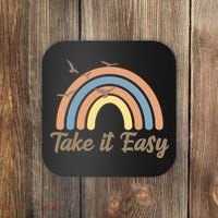 Take It Easy Rainbow Mental Health Coaster thumb 0