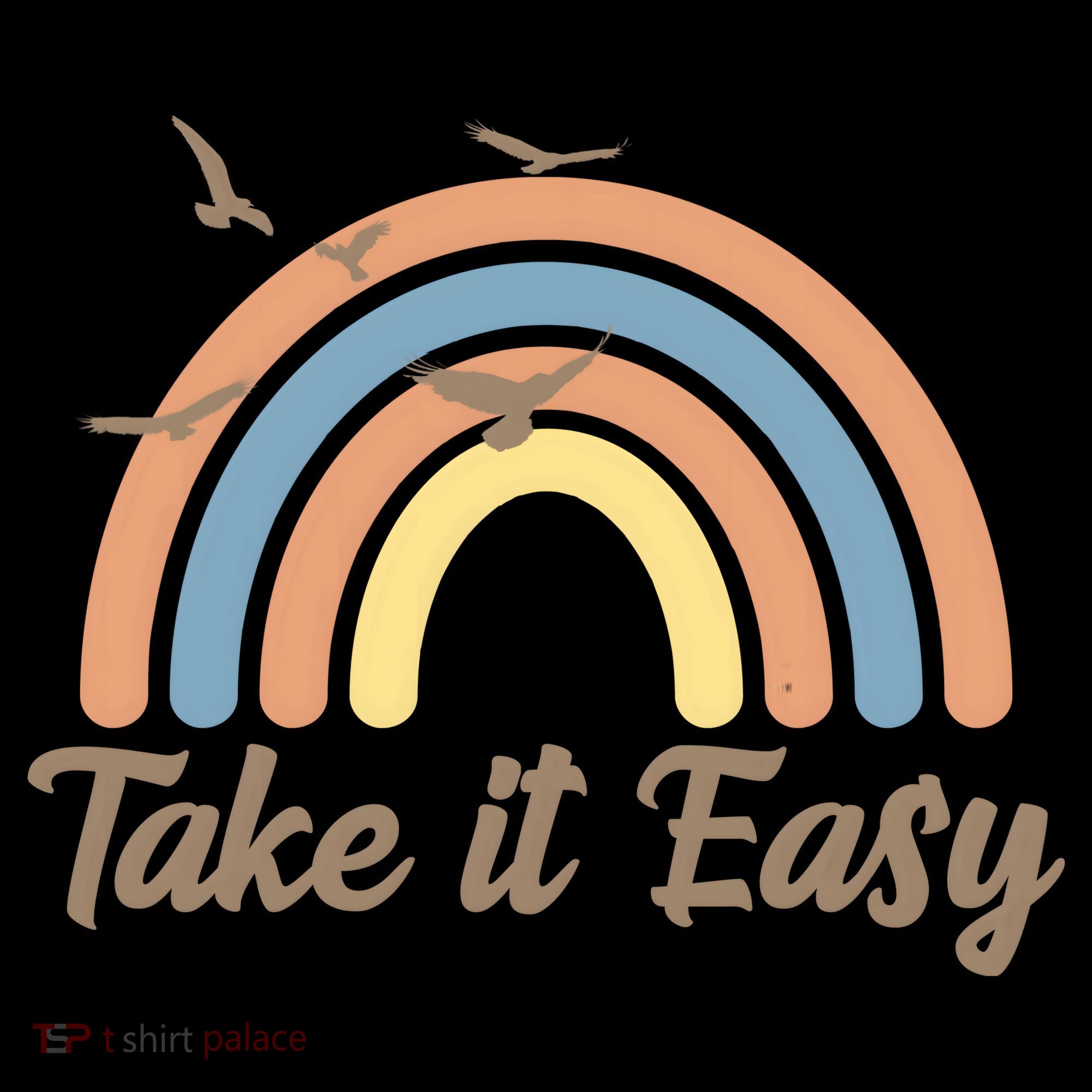 Take It Easy Rainbow Mental Health Coaster