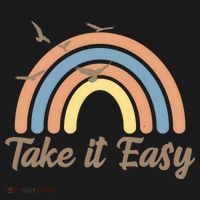 Take It Easy Rainbow Mental Health Tote Bag thumb 4