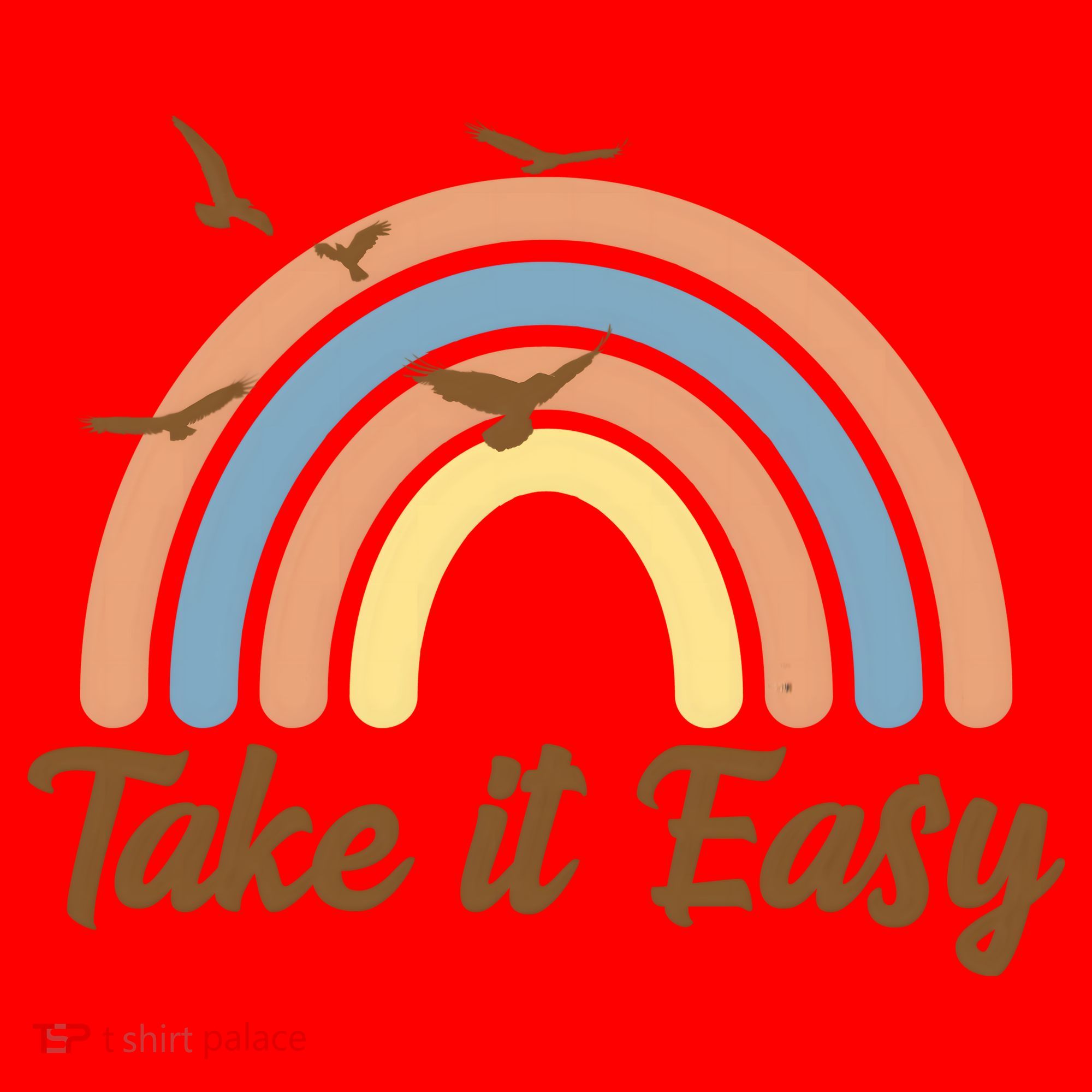 Take It Easy Rainbow Mental Health Santa Hat
