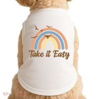 Take It Easy Rainbow Mental Health Doggie Tank thumb 0