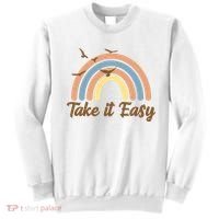 Take It Easy Rainbow Mental Health Sweatshirt thumb 0