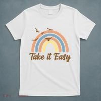 Take It Easy Rainbow Mental Health T-Shirt thumb 5
