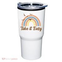 Take It Easy Rainbow Mental Health Tumbler thumb 0