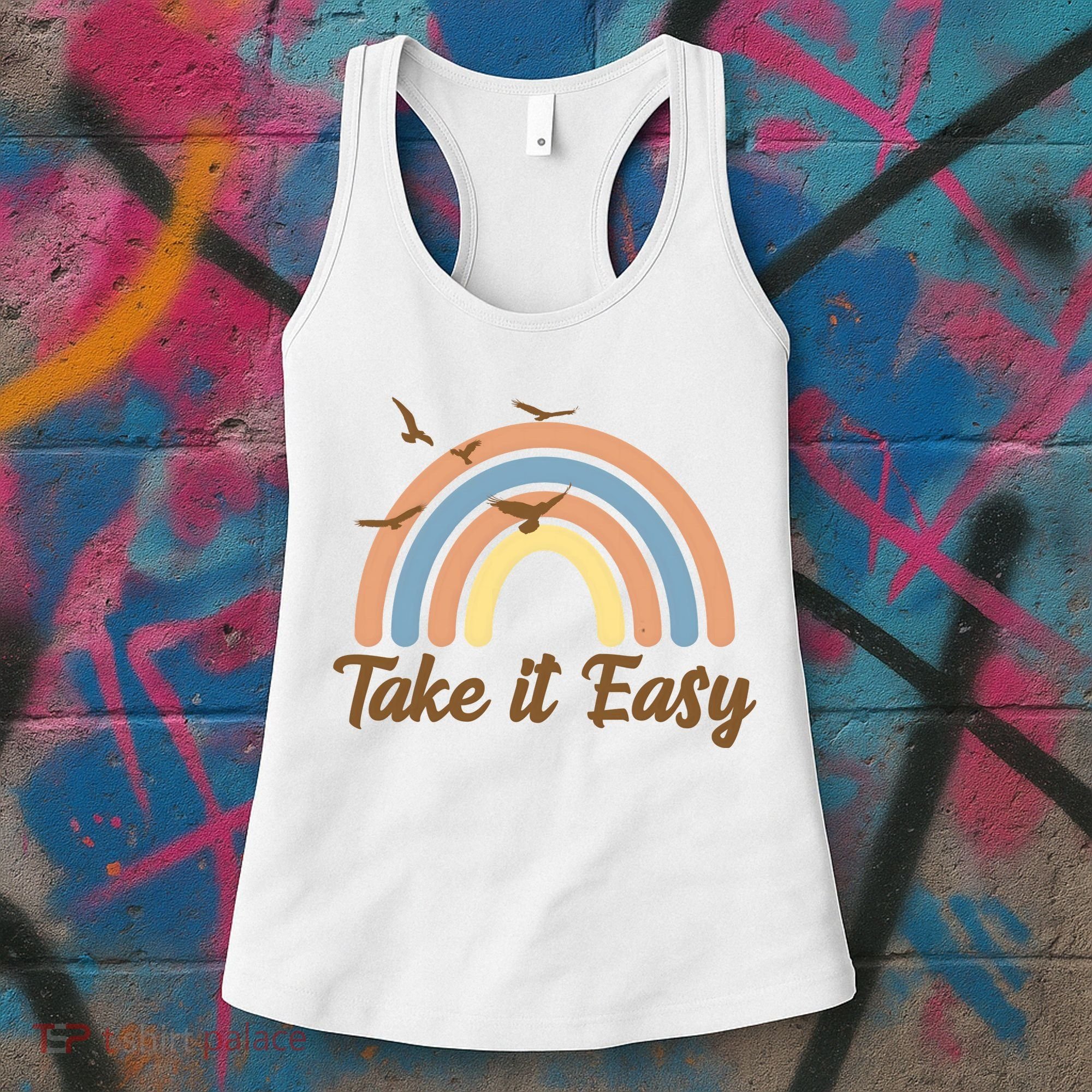 Take It Easy Rainbow Mental Health Women's Tank Top