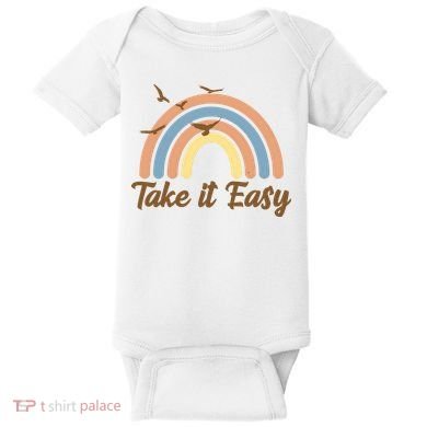 Take It Easy Rainbow Mental Health Baby Bodysuit