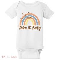 Take It Easy Rainbow Mental Health Baby Bodysuit thumb 0
