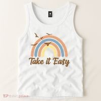 Take It Easy Rainbow Mental Health Tank Top thumb 2