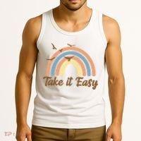 Take It Easy Rainbow Mental Health Tank Top thumb 3