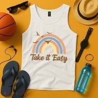 Take It Easy Rainbow Mental Health Tank Top thumb 4