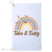 Take It Easy Rainbow Mental Health Golf Towel thumb 0