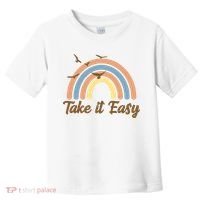 Take It Easy Rainbow Mental Health Toddler T-Shirt thumb 0
