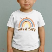 Take It Easy Rainbow Mental Health Toddler T-Shirt thumb 2