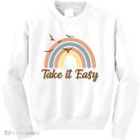Take It Easy Rainbow Mental Health Kids Sweatshirt thumb 0