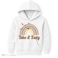 Take It Easy Rainbow Mental Health Kids Hoodie thumb 0