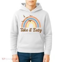 Take It Easy Rainbow Mental Health Kids Hoodie thumb 4